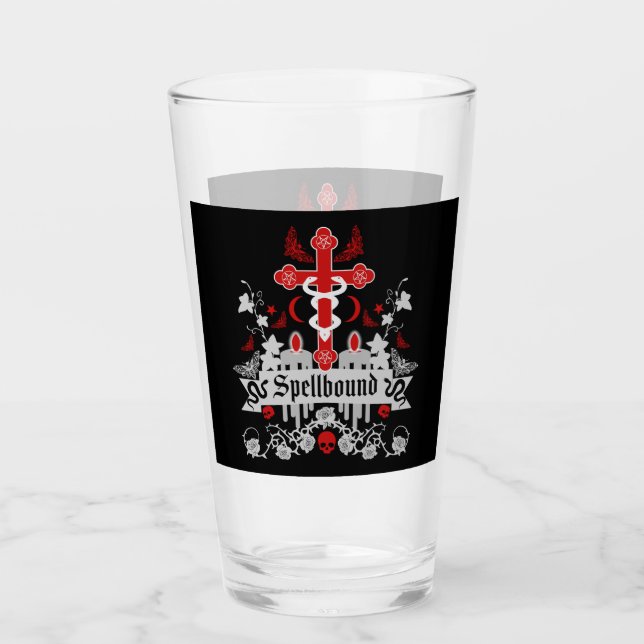 Goth Post Punk Fashion Glas (Vorderseite)