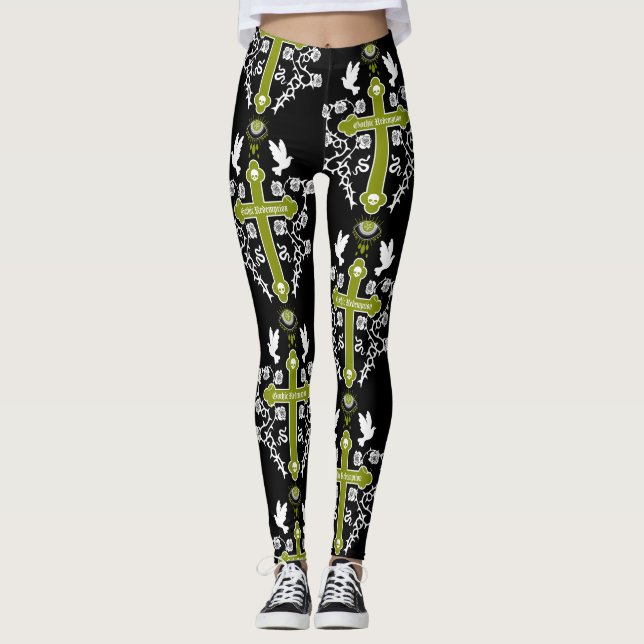 Goth Post Punk Fashion Leggings (Vorderseite)