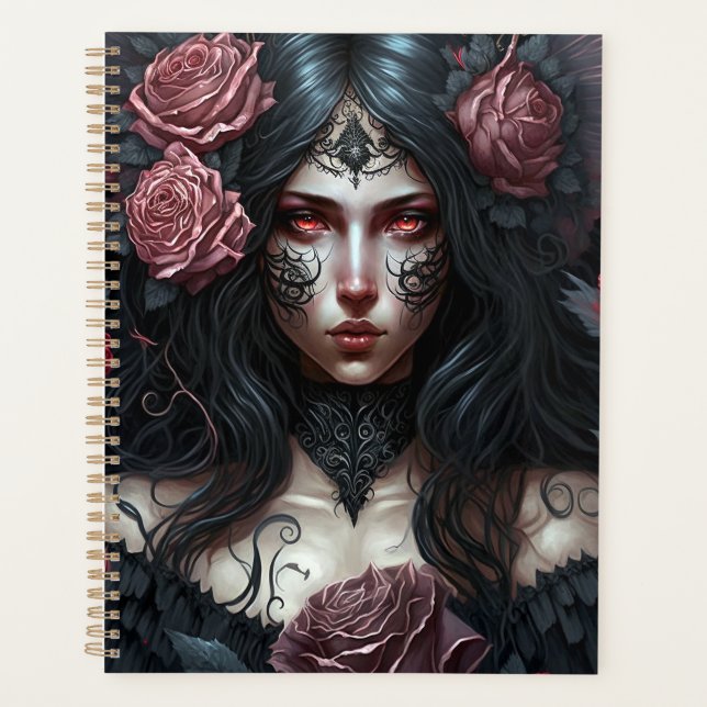 Goth Princess Gothic Fantasy Art Planner Planer (Vorderseite)