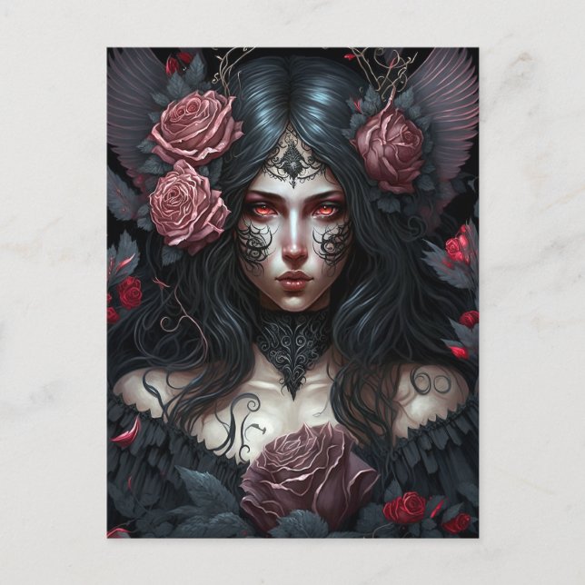 Goth Princess Imaginaire gothique Carte postale (Devant)