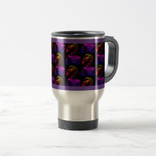 GOTH PUNK ROCKER FLAMINGO, SKULLS, SPIKED HAAR REISEBECHER