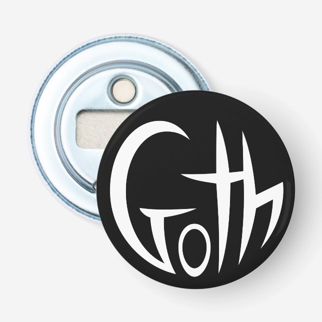 Goth (Punktierte Buchstaben) Flaschenöffner (Vorderseite)