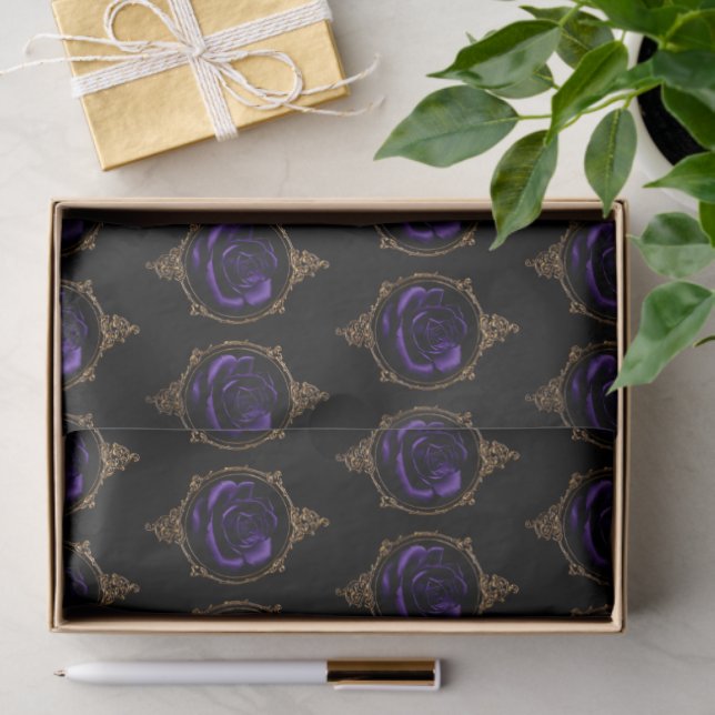 Goth Purple Rose  Seidenpapier (Geschenk)