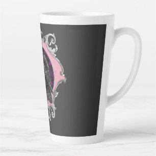 Goth Raven Rose Frame Milchtasse