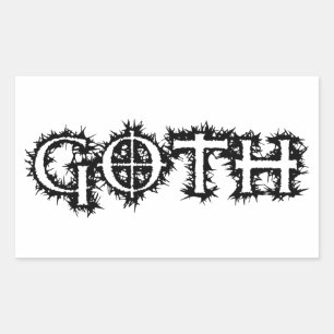 Goth Rechteckiger Aufkleber