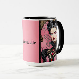 Goth Rose Lady Coffee Mug