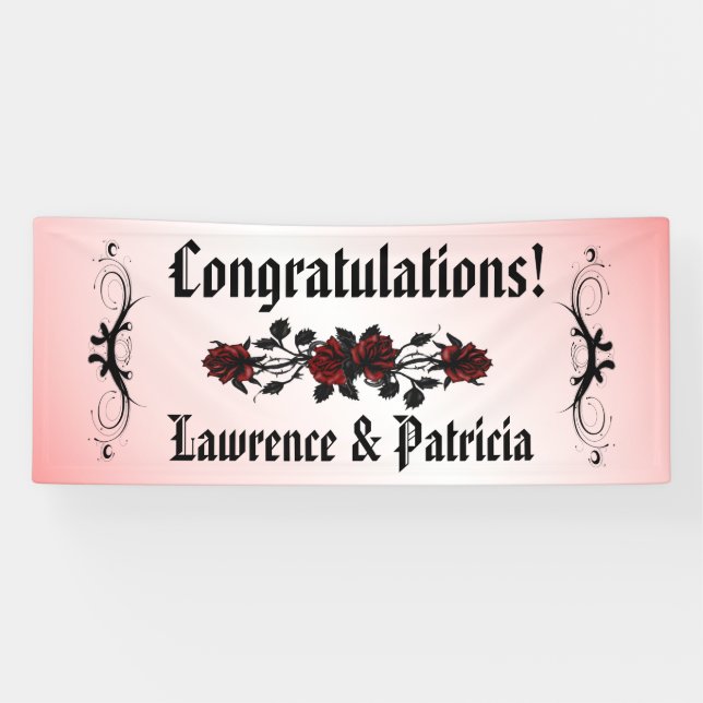 Goth Rote Rose Banner (Horizontal)