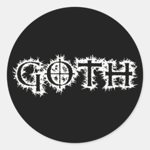 Goth Runder Aufkleber