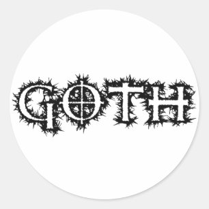 Goth Runder Aufkleber