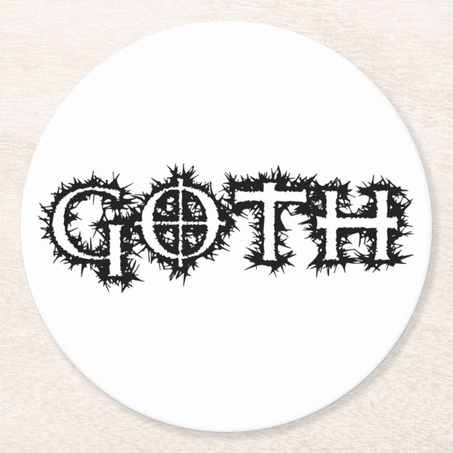 Goth Runder Pappuntersetzer (Vorderseite)