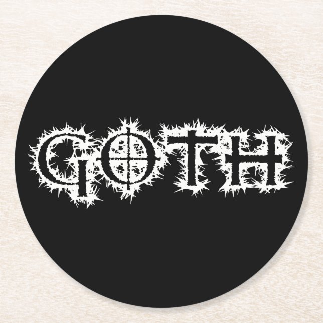 Goth Runder Pappuntersetzer (Vorderseite)