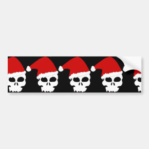 Goth-Schädel-Weihnachten Autoaufkleber