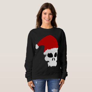 Goth-Schädel-Weihnachten Damen Sweatshirt