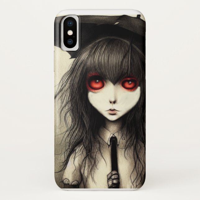 Goth School Girl Case-Mate iPhone Hülle (Rückseite)