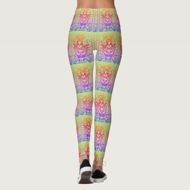 GOTH SEE KEIN EVIL FRIEDHOF SKELETON LEGGINGS Wied (Rückseite)