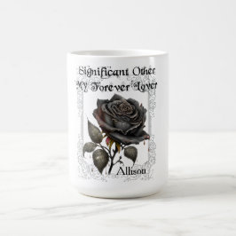 Goth Significant Andere Black Rose Tasse