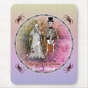 Goth Skeleton Wedding Mouse Pad Mousepad