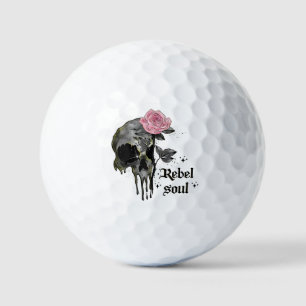 Goth Skull Rebel-Soul Golfball