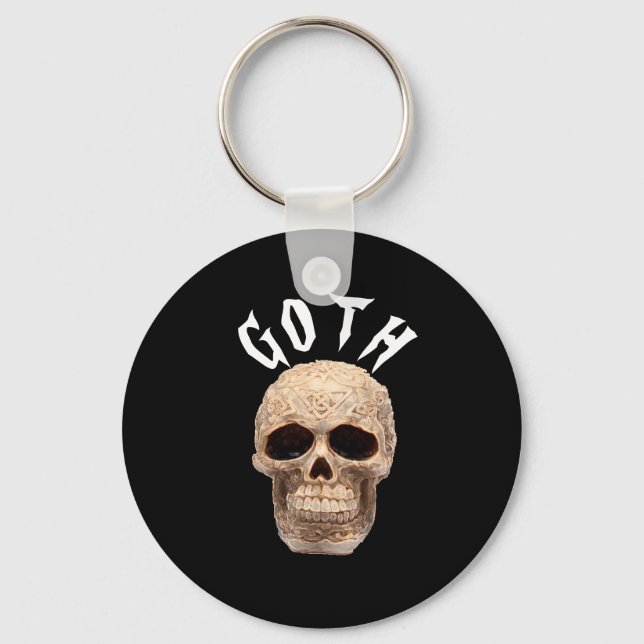 Goth Skull Schlüsselanhänger (Vorderseite)