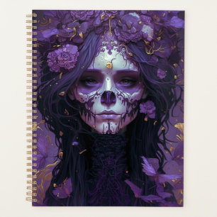 Goth Skull Woman Dark Fantasy Art Planer