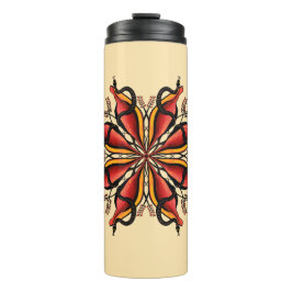 Goth Snakes Blume Tattoo Style Thermosbecher