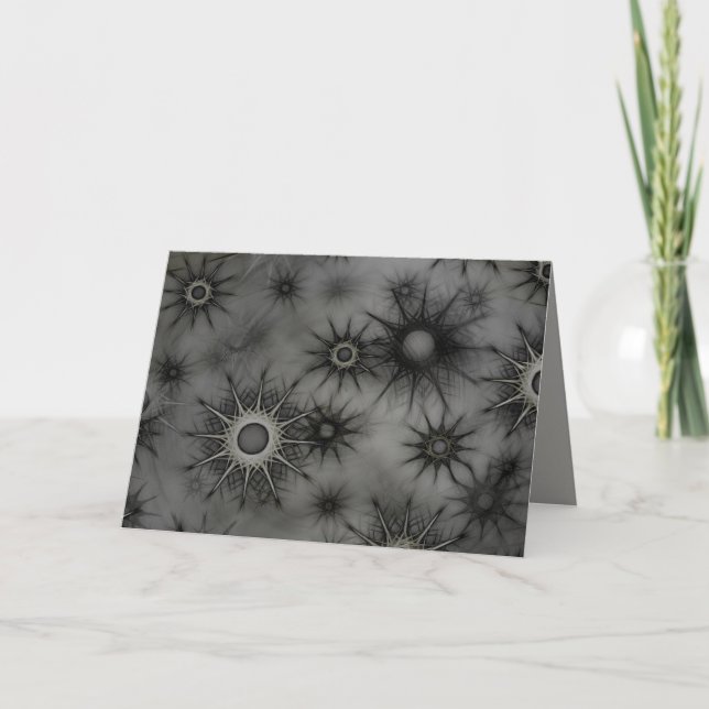 Goth Snowflake Grußkarte Feiertagskarte (Vorderseite)