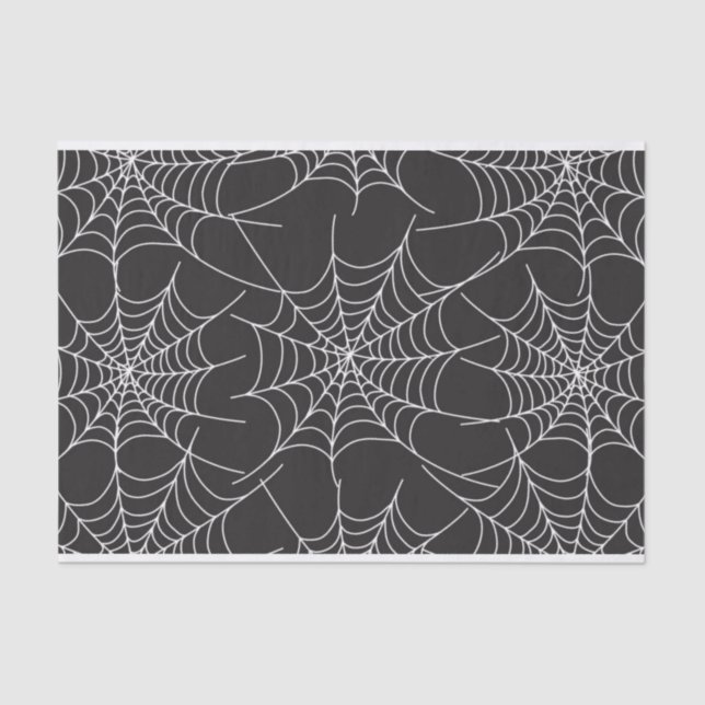 Goth Spider Web Tissue Paper | Halloween und Goth Seidenpapier (Vorderseite)