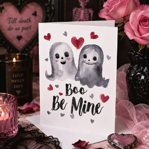 Goth Spooky Valentine Gespenster mit Herz Karte