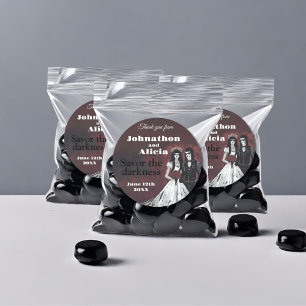 Goth Sticker Mariage Favor Étiquette faveurs
