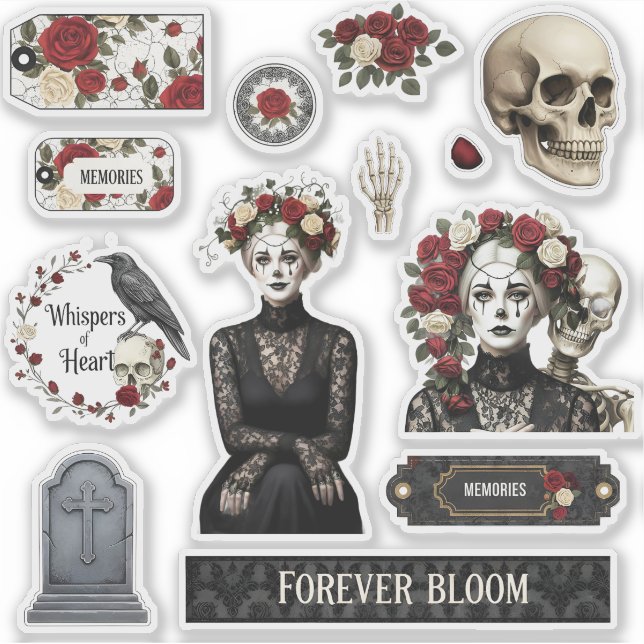 Goth Sticker Sheet (Vorderseite)