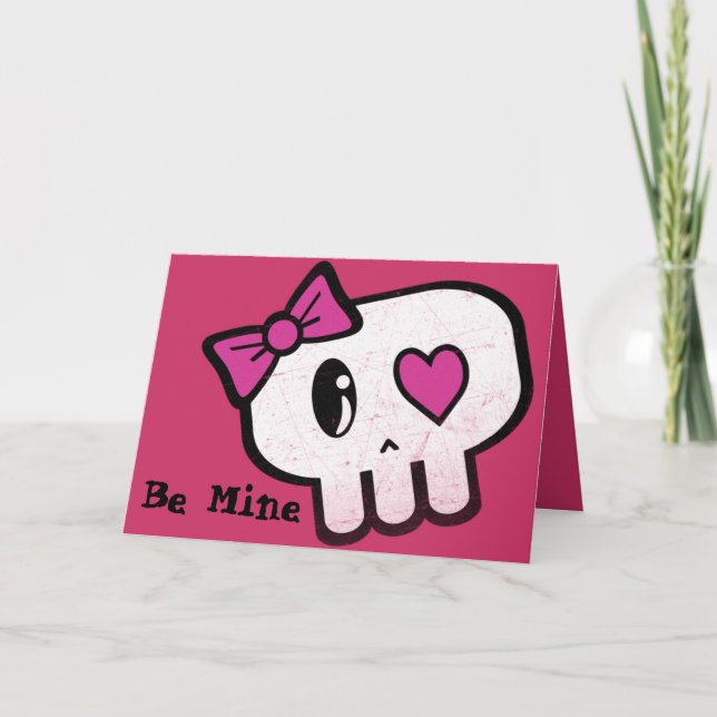 Goth Valentinstag Card Feiertagskarte (Vorderseite)