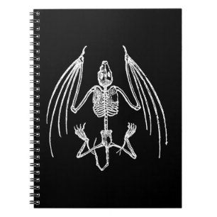 Goth Vampir Fledermaus Knochen Notizbuch Notizblock