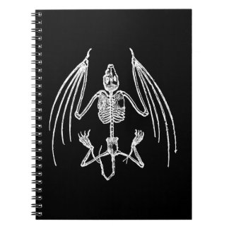 Goth Vampire Bat Bones Notebook Notizblock