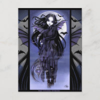 Goth Vampire Bat Fairy Lila Moon Morgan Postcad