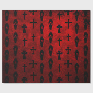 Goth Vampirs-Sarg-Geschenk-Verpackung Geschenkpapier