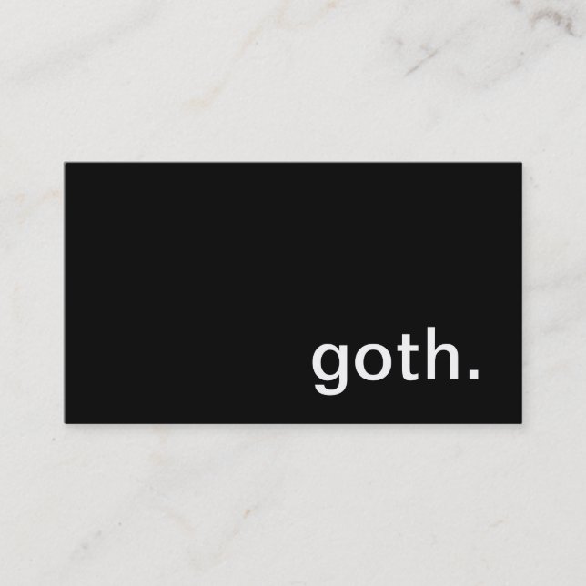 Goth Visitenkarte (Vorderseite)