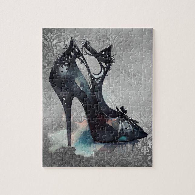 Goth Vogue Grunge | Aquamarine Splash Stiletto Hig (Vertikal)