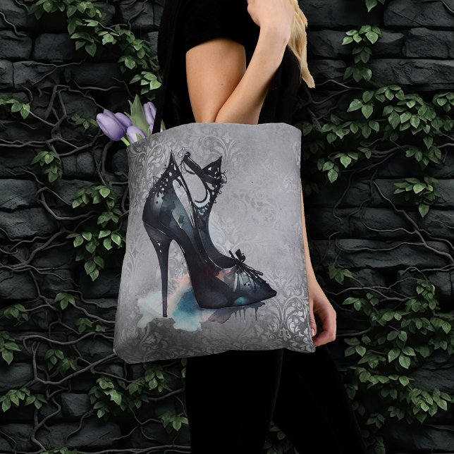Goth Vogue Grunge | Aquamarine Splash Stiletto Hig Tasche (Von Creator hochgeladen)
