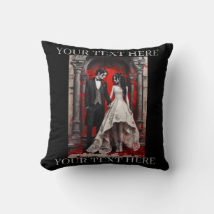 Goth Wedding Couple Verlassen der Kirche Kissen