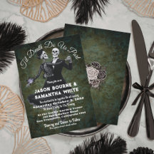 Goth Wedding Skeletons Tanzen & Blume Elegante