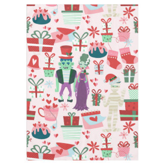 Goth-Weihnachten-Horror-Braut Frankenstein-Mumie Tischdecke