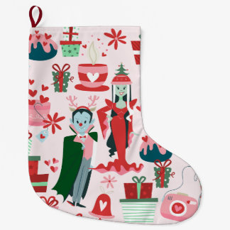 goth weihnachten horror weihnachtsmann vampir paar großer weihnachtsstrumpf