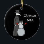Goth Weihnachtsschmuck Pest Doktor Snowman<br><div class="desc">Große Weihnachtsschmuck, um sich an 2020 zu erinnern! Von albernen Witzen bis zu seriösen romantischen Aussagen, MiKa Art Zazzle Shop hat für jeden etwas. Canadiana, japanische Geschenke, Schmuck, Hüllen für elektronische Geräte, lustige Knöpfe, Tasse Tassen, Ornamente, Karten und Plakate... . Bitte nehmen Sie sich etwas Zeit und schauen Sie sich...</div>
