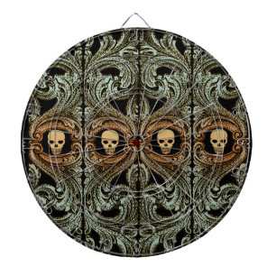 Goth weises Grün-Verzierung mit dem Schädel Dartscheibe