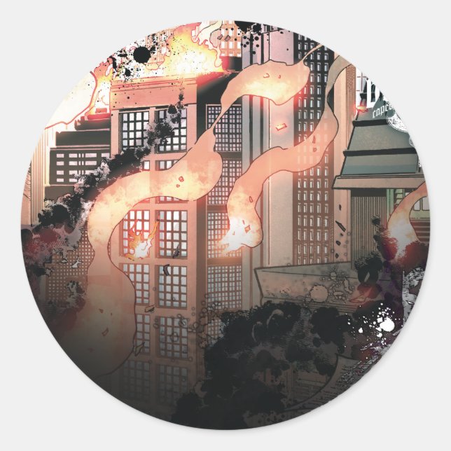 Gotham Burning Runder Aufkleber (Vorderseite)