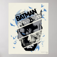 Gotham City Batman Skull Collage