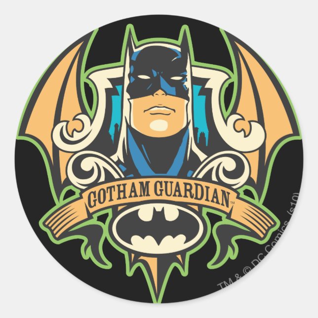 Gotham Guardian Runder Aufkleber (Vorderseite)