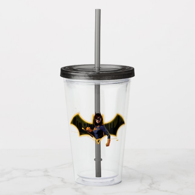 Gotham Knights Batgirl im Logo Acryltrinkbecher (Vorderseite)