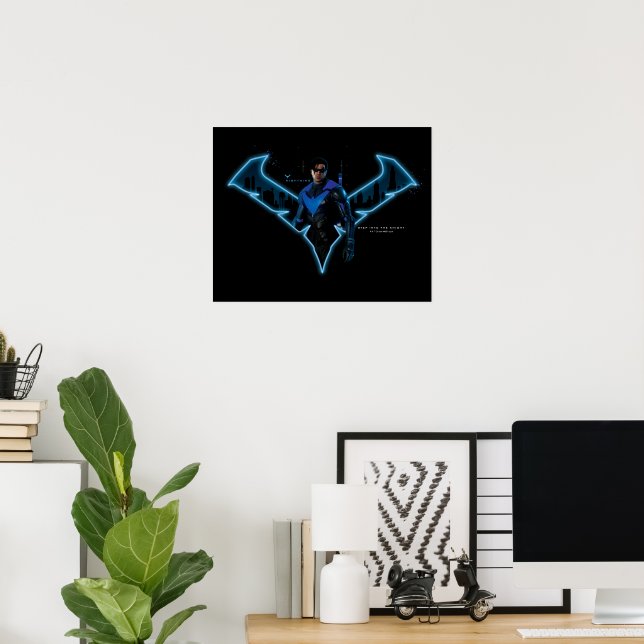 Gotham Knights Nachts in Logos Poster (Heimbüro)