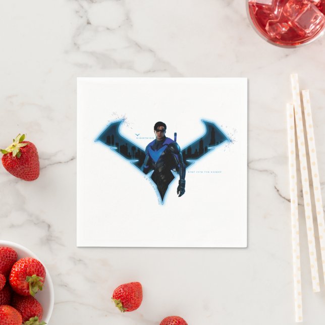 Gotham Knights Nachts in Logos Serviette (Beispiel)